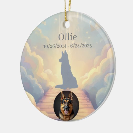 German Shepherd Rainbow Bridge Ornament (Links)