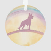 German Shepherd Rainbow Bridge Ornament with Music (achterkant)