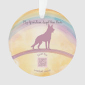 German Shepherd Rainbow Bridge Ornament with Music (voorkant)