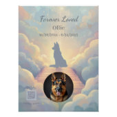 German Shepherd Rainbow Bridge Poster (Voorkant)