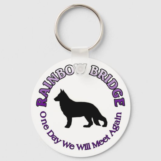GERMAN SHEPHERD RAINBOW BRIDGE SLEUTELHANGER (Voorkant)