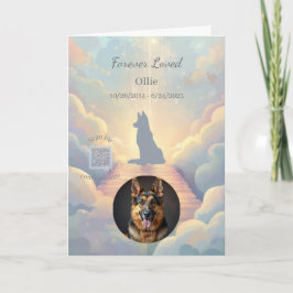 German Shepherd Rainbow Bridge Sympathy Card Kaart