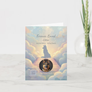 German Shepherd Rainbow Bridge Sympathy Card Kaart