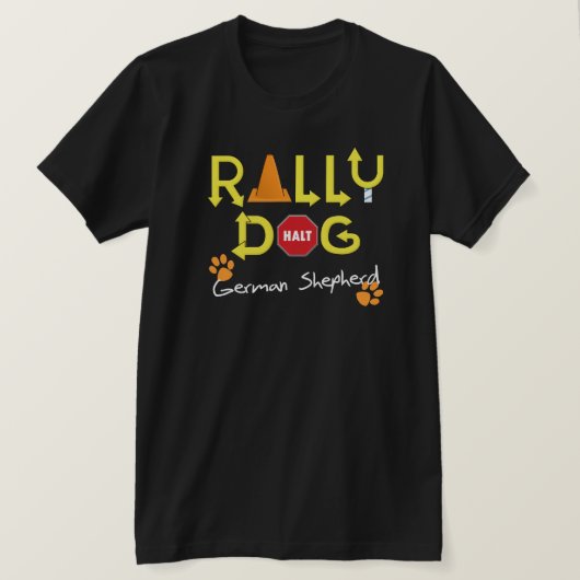 German Shepherd Rally Dog T-shirt (Design voorkant)
