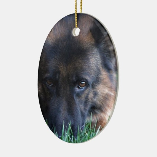 German Shepherd Randy vom Leithawald Keramisch Ornament (Links)