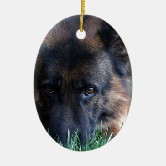 German Shepherd Randy vom Leithawald Keramisch Ornament (Voorkant)