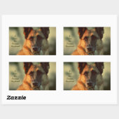 German Shepherd Rechthoekige Sticker (Vel)