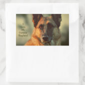 German Shepherd Rechthoekige Sticker (Tas)