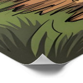 German Shepherd rent met kracht Poster (Hoek)