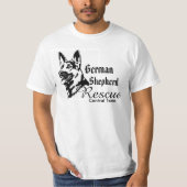 German Shepherd Rescue 2 sided Shirt adopteert ple (Voorkant)