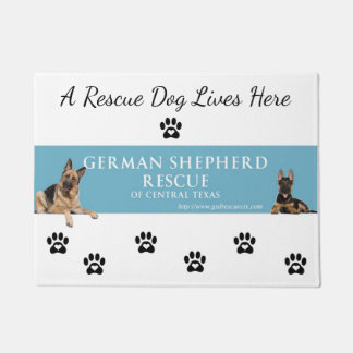 German Shepherd Rescue Central Texas door Mat