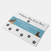German Shepherd Rescue Central Texas door Mat (Schuin)