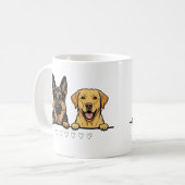 German Shepherd & Retriever Lover Pet Parent Gift Koffiemok (Voorkant links)