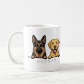 German Shepherd & Retriever Lover Pet Parent Gift Koffiemok (Links)