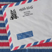 German Shepherd Return Address, Hondenras Rubberstempel