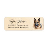 German Shepherd Return Address Label (Voorkant)