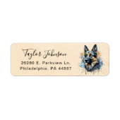 German Shepherd Return Address Label (Voorkant)