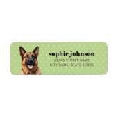 German Shepherd Return Address Label (Voorkant)