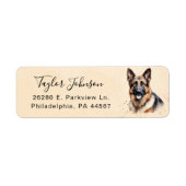 German Shepherd Return Address Label (Voorkant)