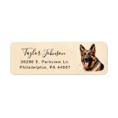 German Shepherd Return Address Label (Voorkant)