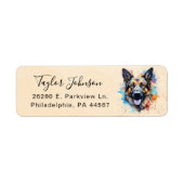 German Shepherd Return Address Label (Voorkant)