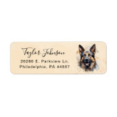 German Shepherd Return Address Label (Voorkant)
