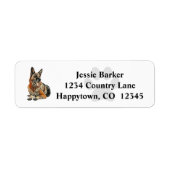 German Shepherd Return Address Label (Voorkant)