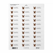 german shepherd return address label (Full Sheet)