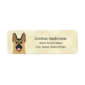 German Shepherd Return Address Labels (Voorkant)