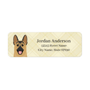 German Shepherd Return Address Labels