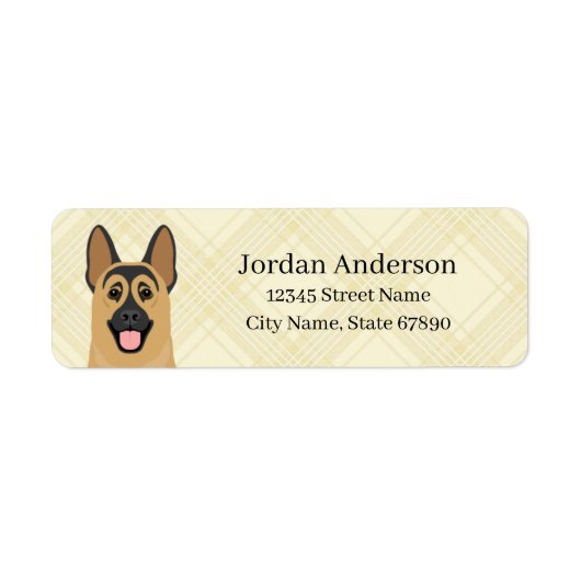 German Shepherd Return Address Labels (Voorkant)