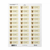 German Shepherd Return Address Labels (Full Sheet)