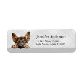 German Shepherd Return Address Labels (Voorkant)