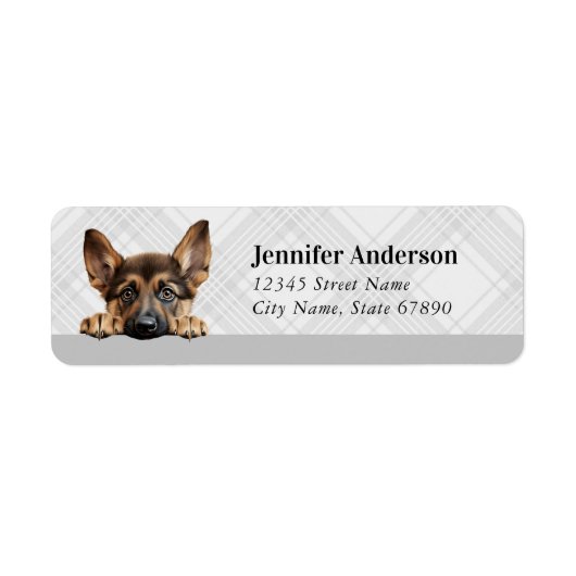 German Shepherd Return Address Labels (Voorkant)