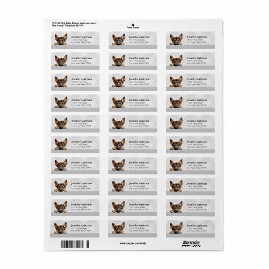 German Shepherd Return Address Labels (Full Sheet)