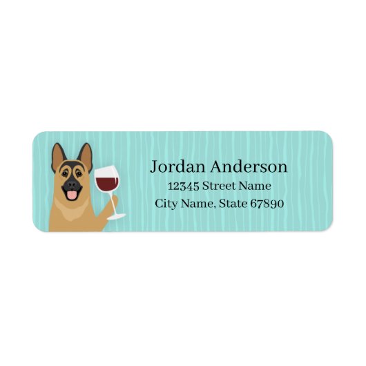 German Shepherd Return Address Labels (Voorkant)