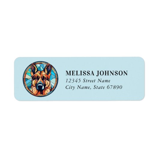 German Shepherd Return Address Labels (Voorkant)