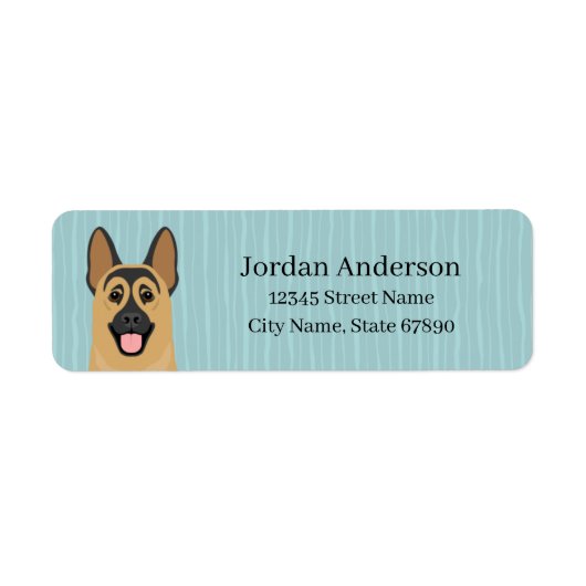 German Shepherd Return Address Labels (Voorkant)