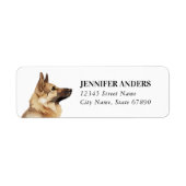 German Shepherd Return Address Labels (Voorkant)