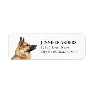 German Shepherd Return Address Labels