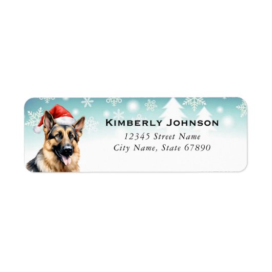 German Shepherd Return Address Labels (Voorkant)