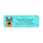 German Shepherd Return Address Labels (Voorkant)