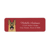German Shepherd Return Address Labels (Voorkant)