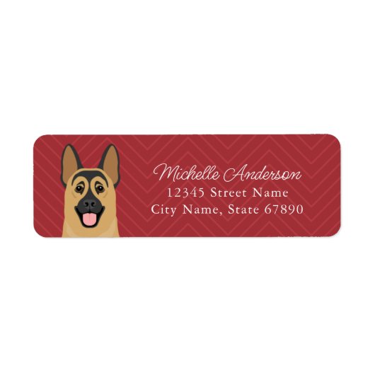 German Shepherd Return Address Labels (Voorkant)