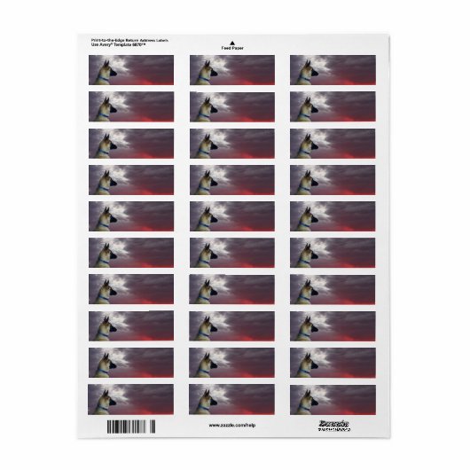 German Shepherd Return Address Labels (Full Sheet)