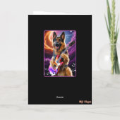 German Shepherd Rock Star Kaart (Achterkant)