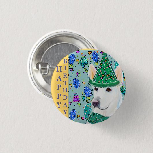 GERMAN SHEPHERD RONDE BUTTON 3,2 CM (Voorkant /achterkant)