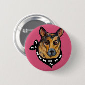 GERMAN SHEPHERD RONDE BUTTON 5,7 CM (Voorkant /achterkant)