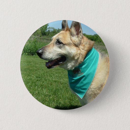 German Shepherd Ronde Button 5,7 Cm (Voorkant)