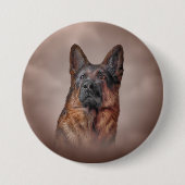 German Shepherd Ronde Button 7,6 Cm (Voorkant)